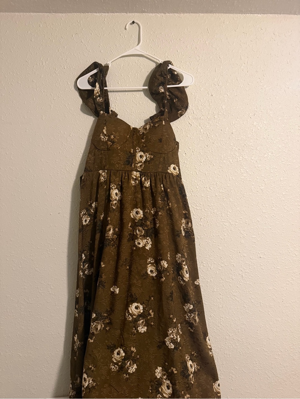 Floral Ruffle Strap Dress